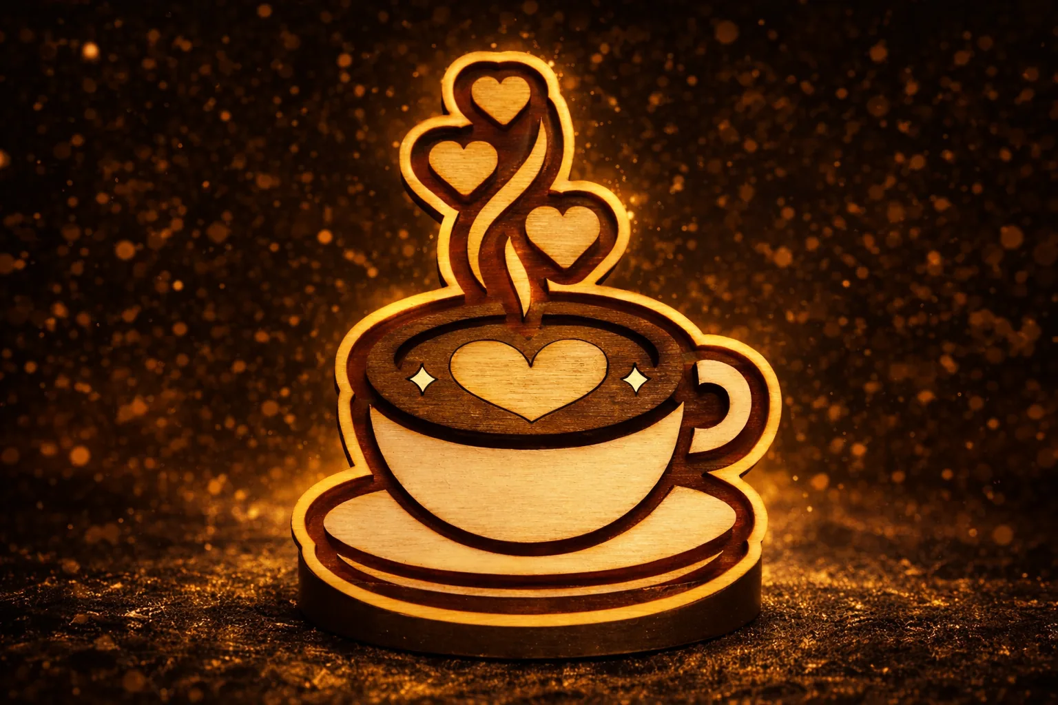 Decorazione legno caffè