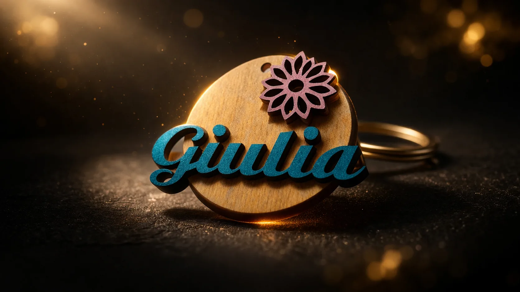 Charm personalizzato Giulia in legno